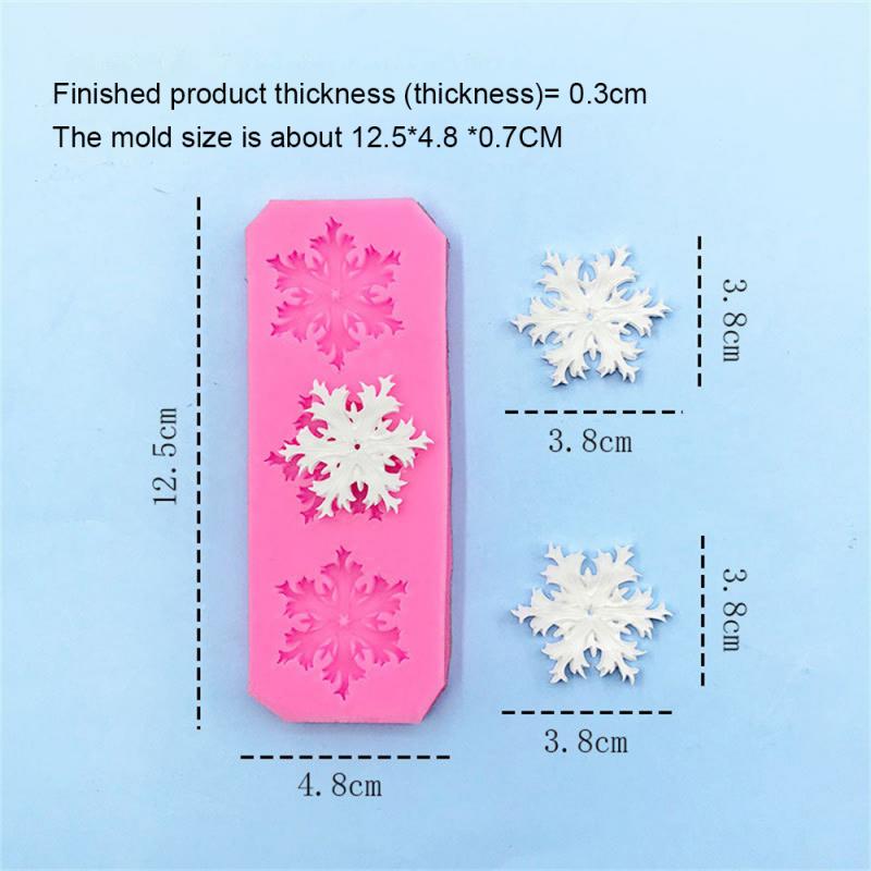 

Праздничный торт вокруг украшения Снежинка шоколадная помадка DIY формы для выпечки кулинария украшения инструменты силиконовый рождественский зимний подарок