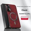 For Huawei Nova 7 SE Pro P40 Lite Case Magnetic Elegant Leather Wear-Resistant Lens Fully Covered Non-Slip Grip Edge Cover Shell