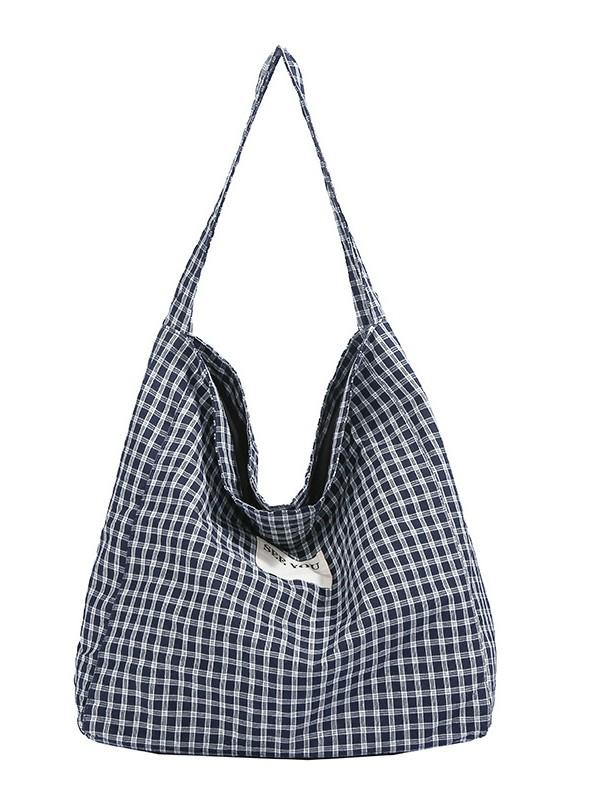 Women's Plaid Commuter Tote: Stylish, Versatile, Large-Capacity Shoulder Bag