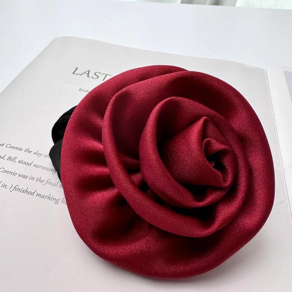 Rose Hairband Retro Large Intestine Ring Red Flower Hairband  New Explosive Headband