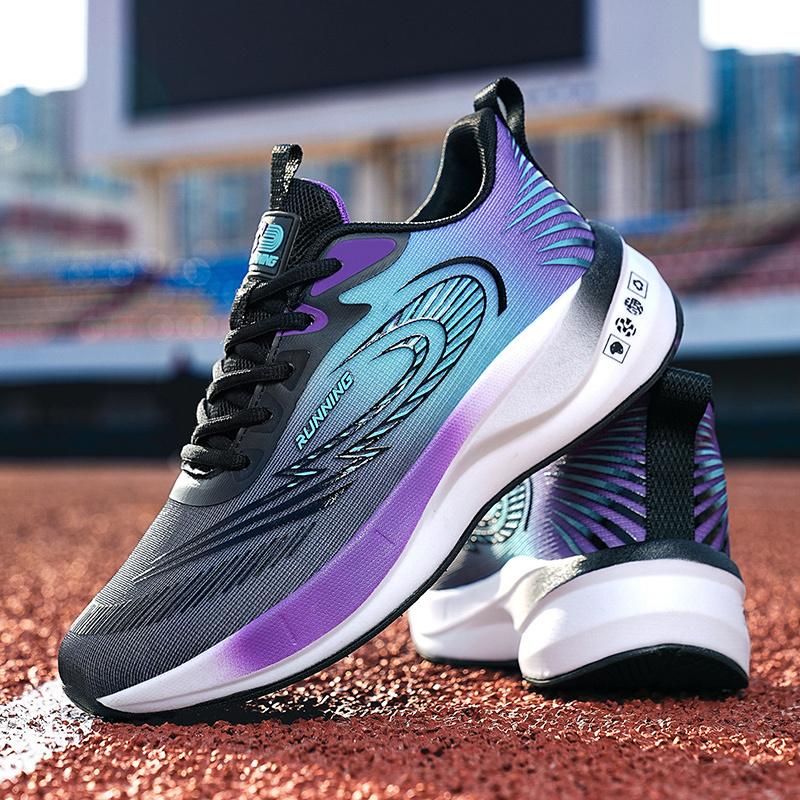 Summer Running Shoes For Men Breathable Rebound Casual Sneakers Men's Outdoor Non-Slip Walking Shoes Trendy Lace-Up Man Sneakers