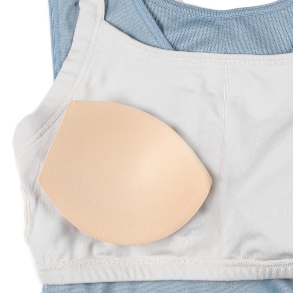 Atsugi Basic Clear Beauty Active Yoga Layered Tank Top with Layered Blue Size 47043RS Cups, Look, Women's, Gray, L,