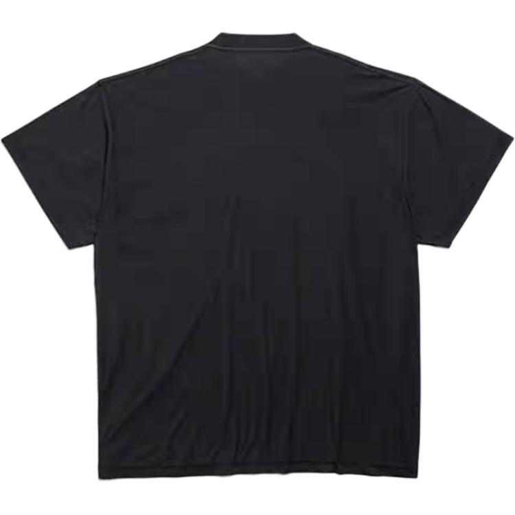 Balenciaga AI Logo Inside Out Oversized T-shirt 'Black' Men's 787358TQVJ41750