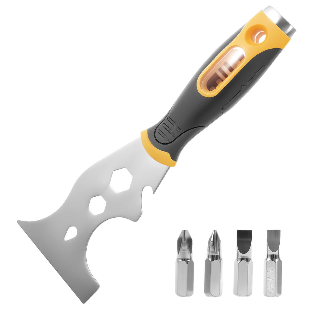 15 In 1 Multi Use Putty Knife Stainless Steel Paint Scraper Removal Construction Tool For Wallpaper Can Opener Home DIY Tool