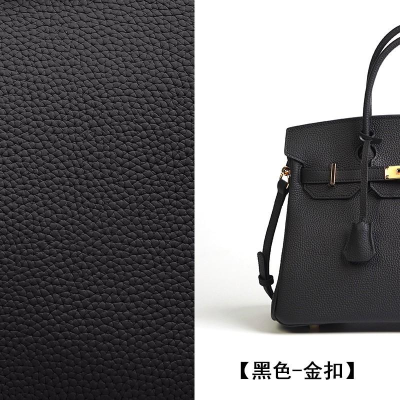 

First layer cowhide + branch pattern platinum bag, genuine leather handbag, large capacity, new trendy and fashionable shoulder handbag. 25CM чёрный