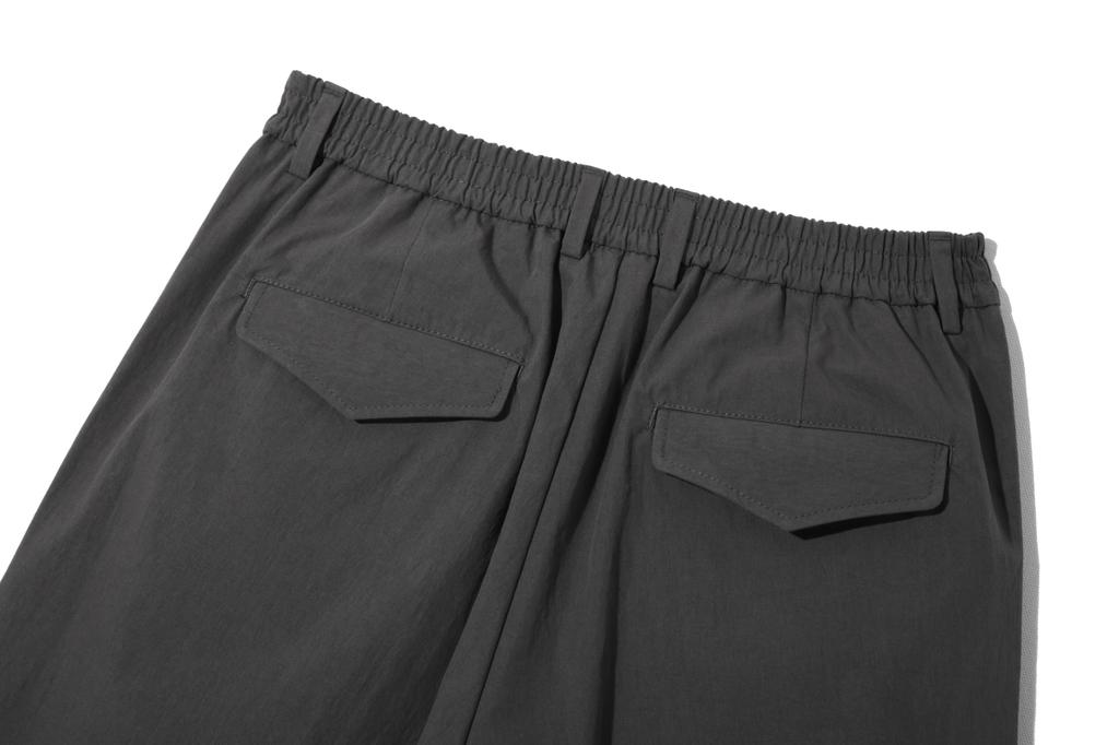 BASEMOMENT Cn Wide Parachute Pants Charcoal