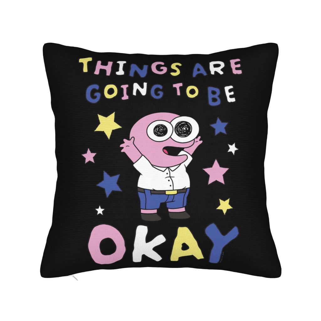Smiling Friends Cartoon Printed Pillowcases Cushion Cover Pillow Covers New Style Home Decorations Zipper Multi-Size