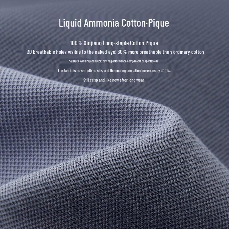 Men's 100% Cotton Half-Zip Polo T-Shirt