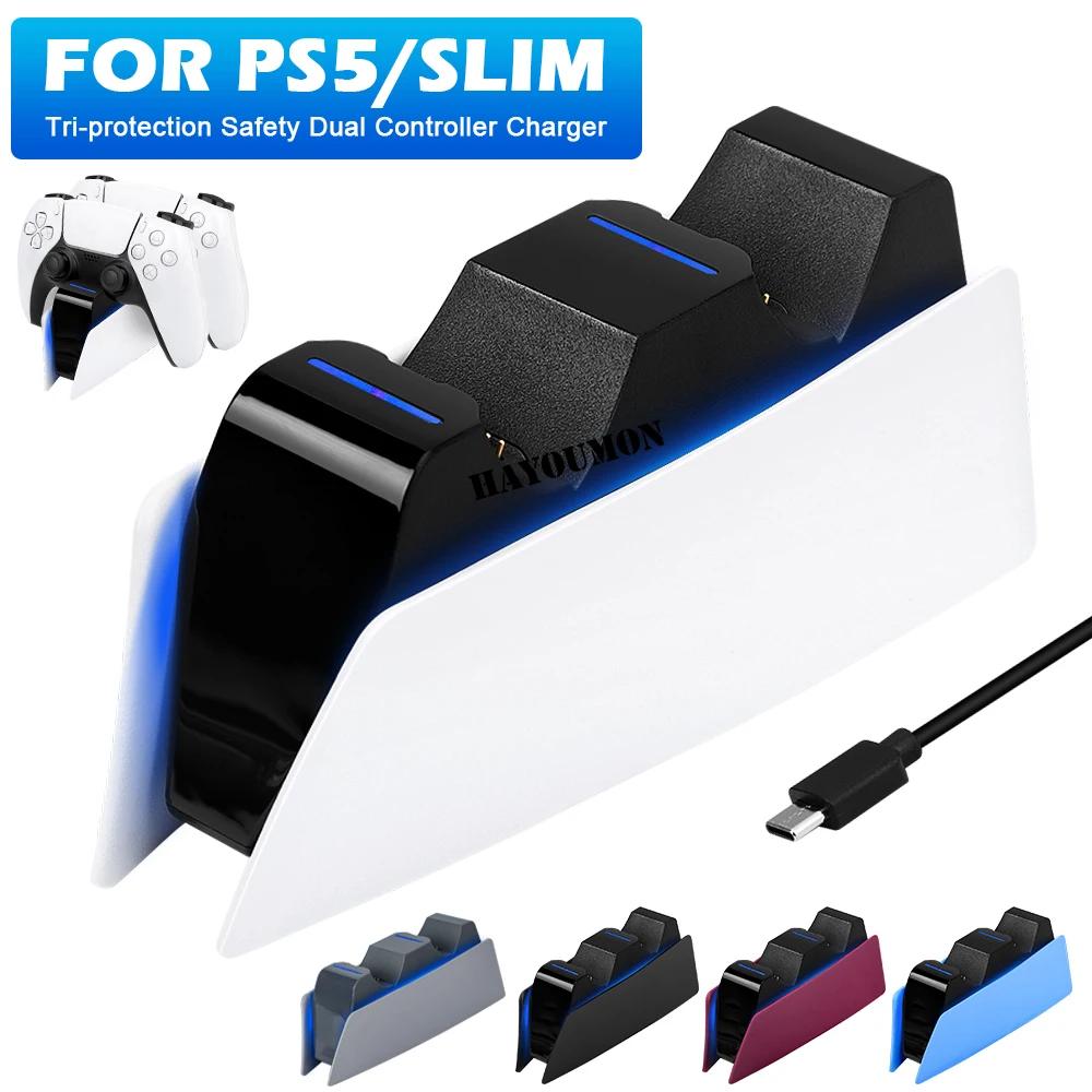 5 COLORS for PS5 Controller Charging Dock Dual Fast Charger Station for PS5 Type-C & PS5 Edge Game Controller  Indicator