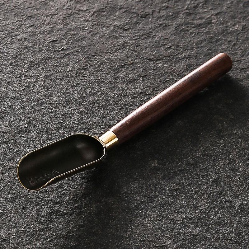 Ebony Alloy Kung Fu Teaspoon Set for Tea Ceremony