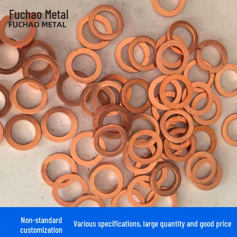 Oversized Thickened Red Copper Flat Washer (M3-M12) Metal Hardware