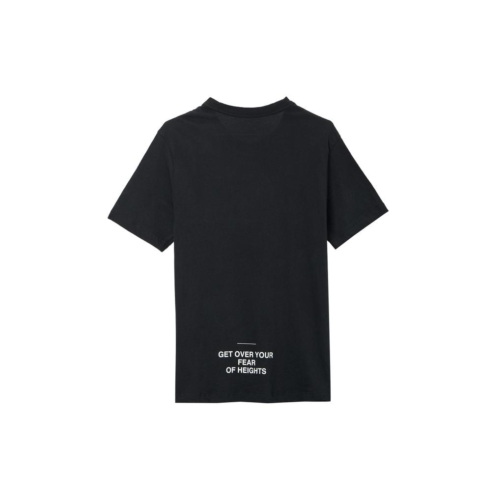 Nike Air Großer Logo-Print Sport Rundhals Kurzarm T-Shirt Herren Tops Schwarz DD3352-010
