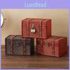 Car Storage Wooden Organizer Lockable Medicine Box With Retro Password Woven