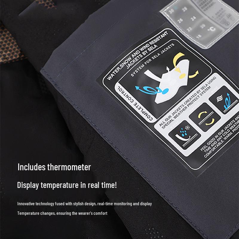 Autumn/Winter Windproof Waterproof Warm Jacket for Mountaineering, Fishing, Cycling, and Workwear with Custom Embroidery and Logo Options