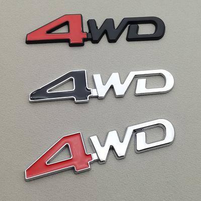 Metalowa Naklejka Samochodowa 3D Logo Emblemat 4WD Odznaka Bagażnika Naklejka Do Mitsubishi Asx Lancer 10 Outlander Pajero Sport L200 Colt Akcesoria QS1