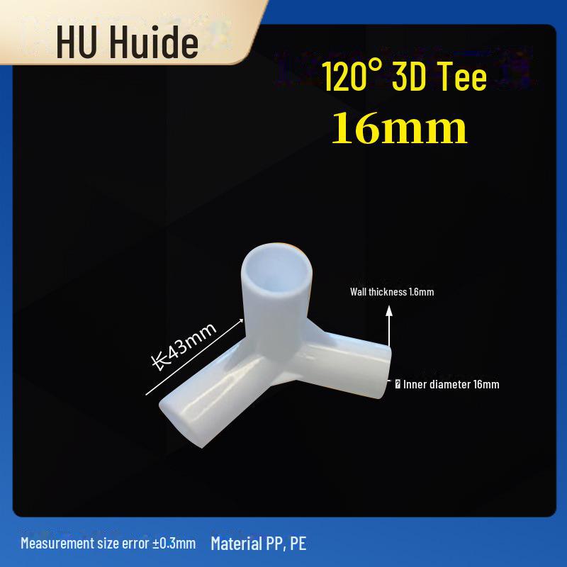 Three-Dimensional Plastic Right Angle Joint Connector for Tent and Studio Accessories