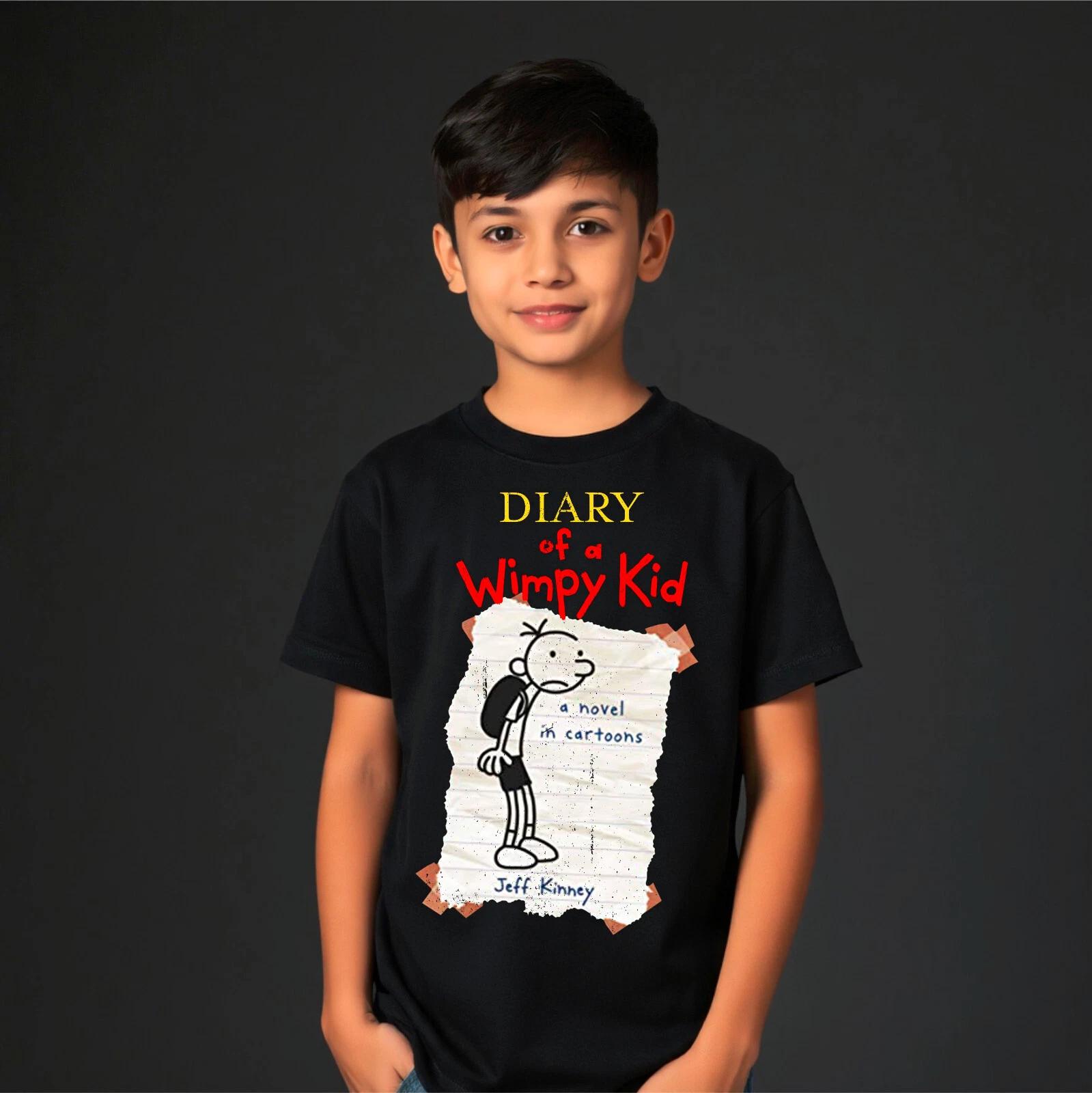 Diary Of A Wimpy Kid World Book Day T-Shirt Comic Story A Novel In Cartoons Tee M