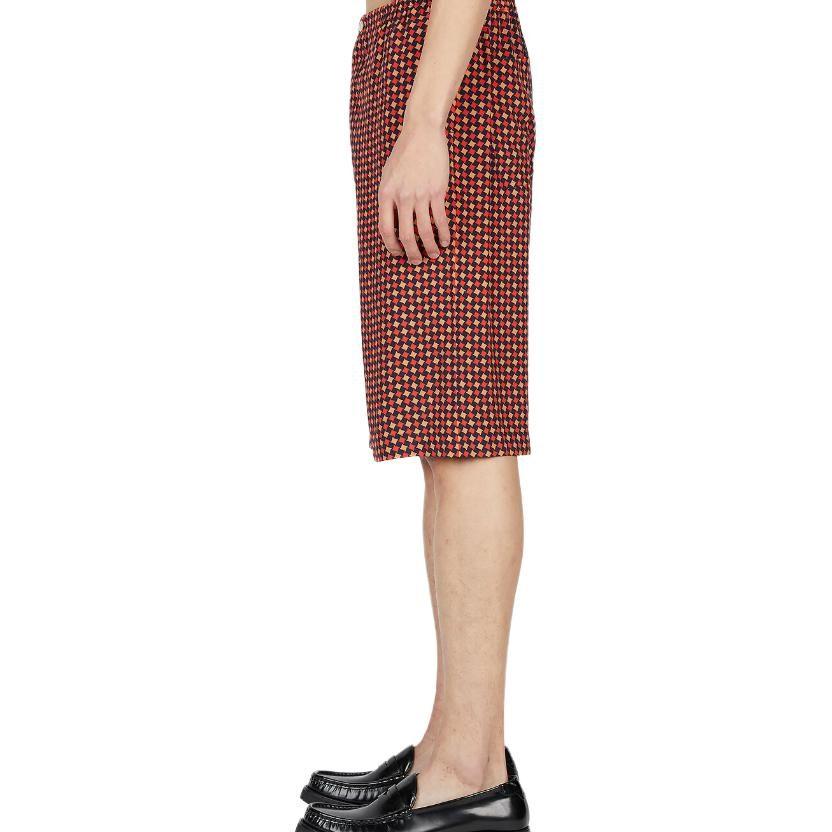 GUCCI Mid Rise Houndstooth Printed Tailored Shorts 672698-ZAL6H-4956