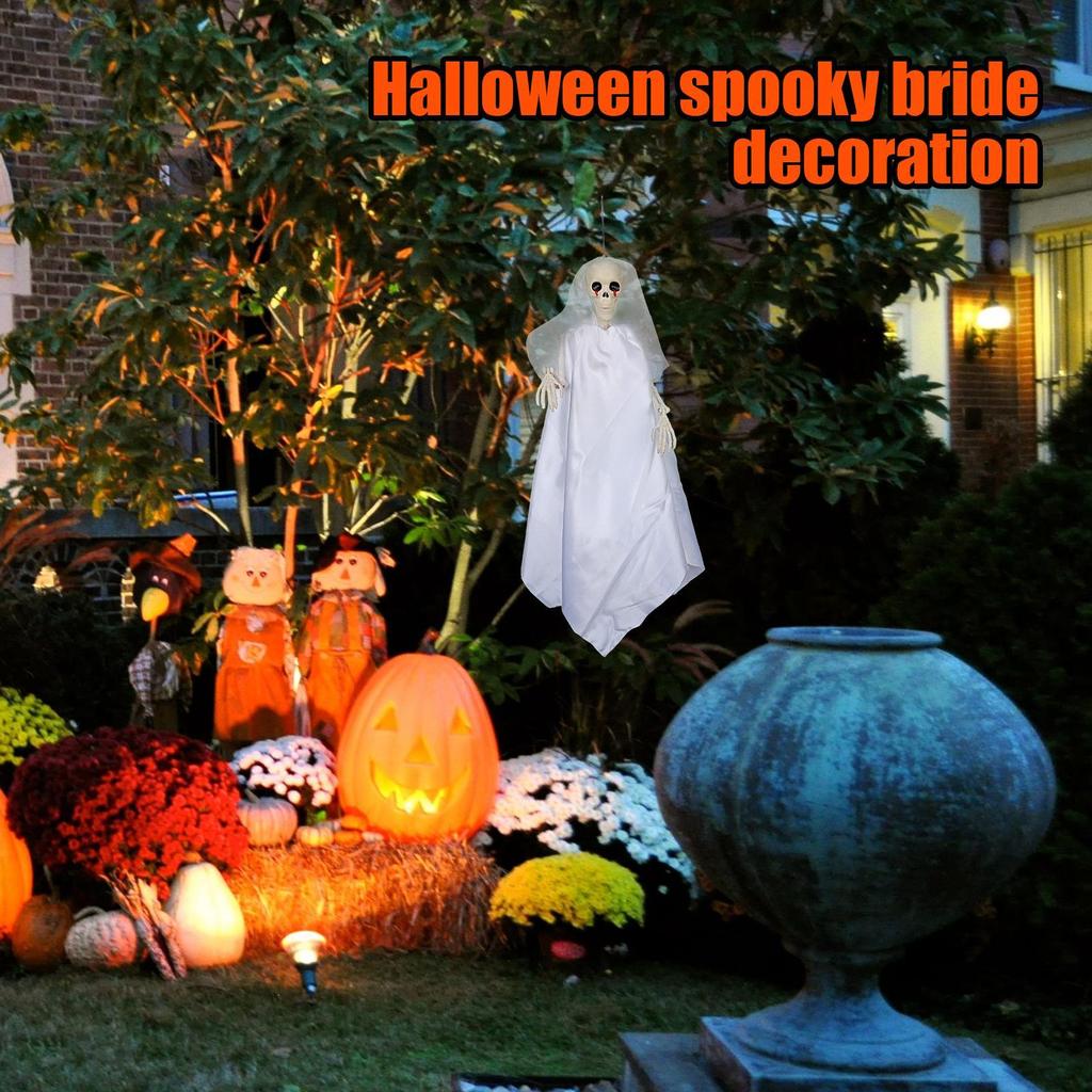 Halloween Ghost Decorations Spooky Halloween Ghost Bride Yard Decor Scary Ornaments Figurines For Gothic Wedding Backyard Patio