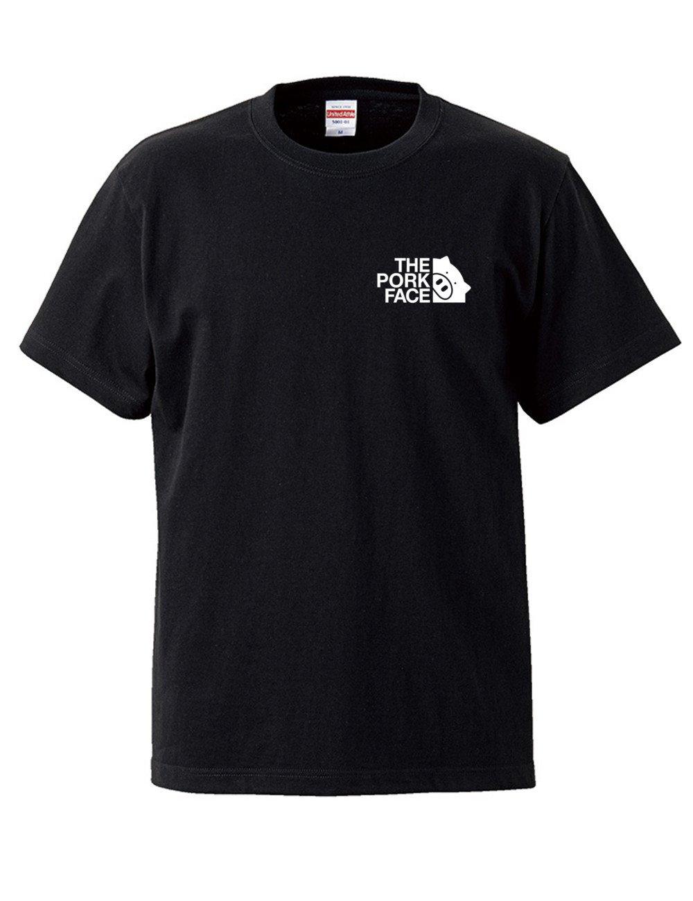 

THE PORK FACE Футболка с коротким рукавом, с маленьким логотипом, 5,6 унций, XXXL, Черная, чёрный