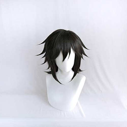 Heat-resistant Cosplay Wig, Giyu Tomioka, Perfect for Parties, Events, and Costumes. Includes Two Bonus Items.