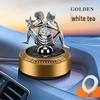 Solar-Powered Rotating Car Air Freshener with Angel's Glow Deodorizer Ornament