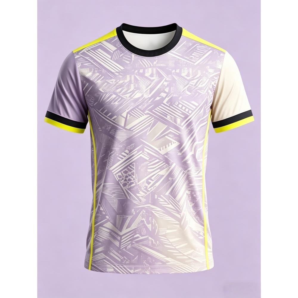Men Line Badminton T-Shirts Table Tennis Breathable Training Sports Tees Women Tennis Short Sleeve Running Quick Dry Clothing