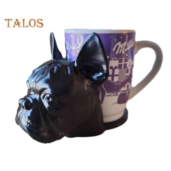 

Подставки под французских бульдогов, напечатанные на 3D-принтере подставки под напитки для кофе и чая, забавный домашний декор с изображением домашних животных, уникальный подарок для любителей собак чёрный