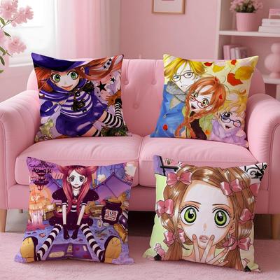Anime Sugar Sugar Rune Colorful Cushion Cover Comfortable Reversible Pillow Cover Ideal for Car Sofa Bedroom & Beyond