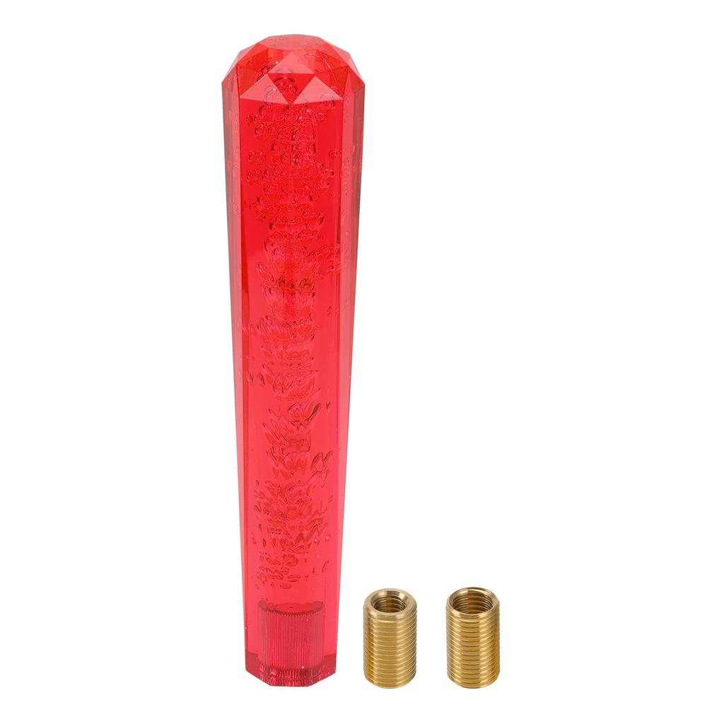 TUCKBOLD Car Shift Front Shift Lever 1 with 2 Adapters Knob, Knob, 25cm, Red, Set, Acrylic,
