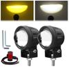 Ygmylandbb Motorcycle Fog Lights, Headlights, Focused Beam Motorcycle Auxiliary Lights, LED Spotlights, "Cut-off Line Type," LED Chip, DC12V, Bright,