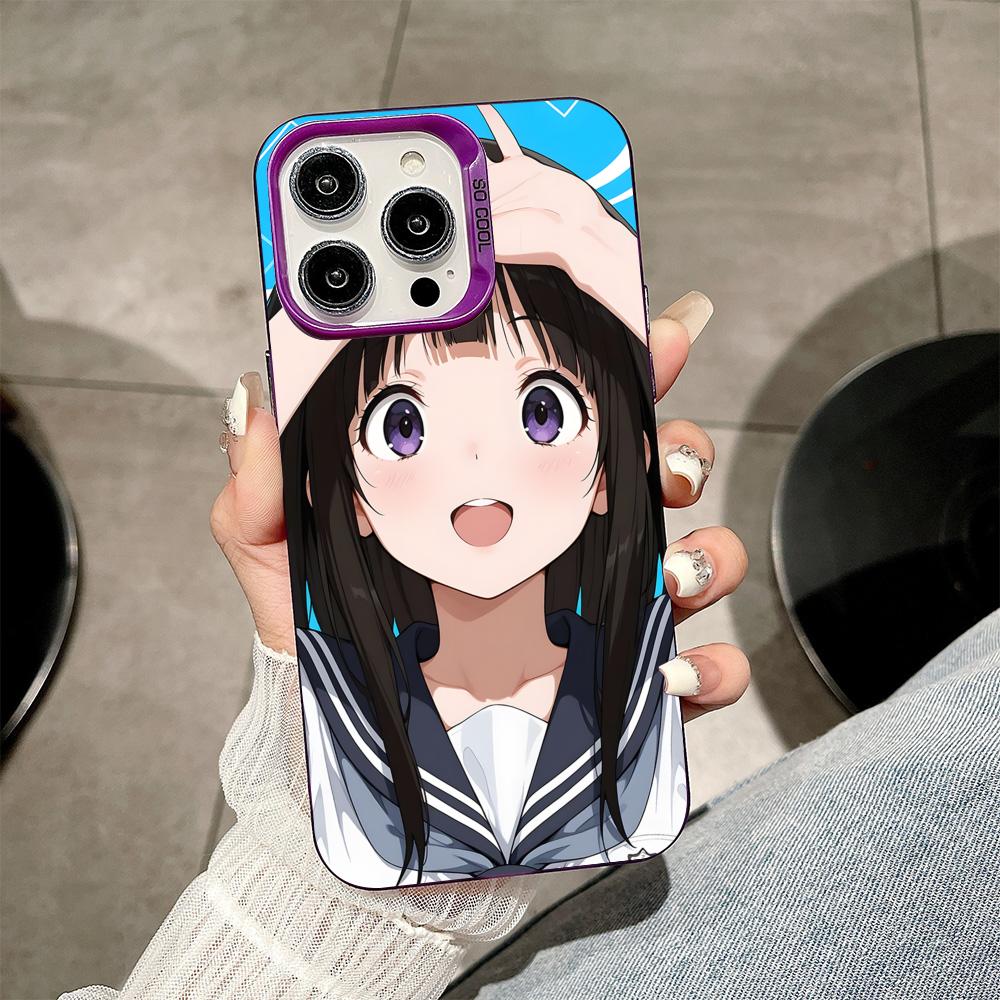 

Hyouka Chitanda Purple Translucent Mobile Phone Case for iPhone 17 16 15 14 13 12 11 X XR XS Air Pro Max Plus Colorful Cover iPhone XS Max