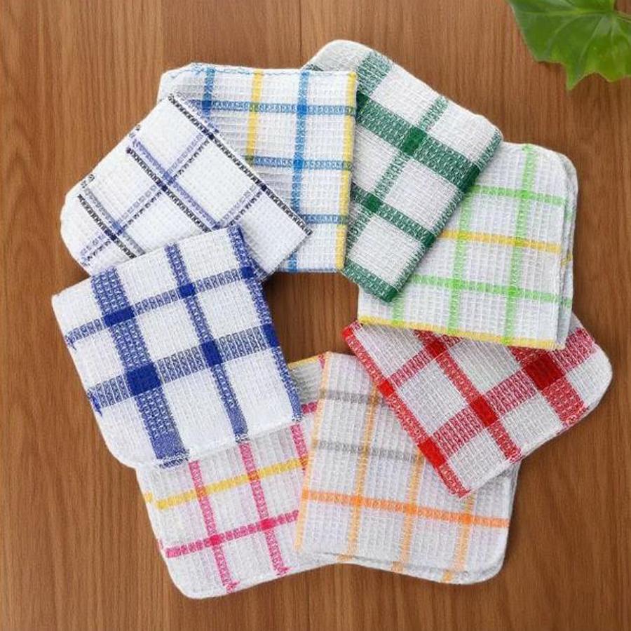 Kitchen cleaning cloths, highly absorbent, easy to wash, 5/10/12 sheets per pack, suitable for household dishwashing and table cleaning.Random color