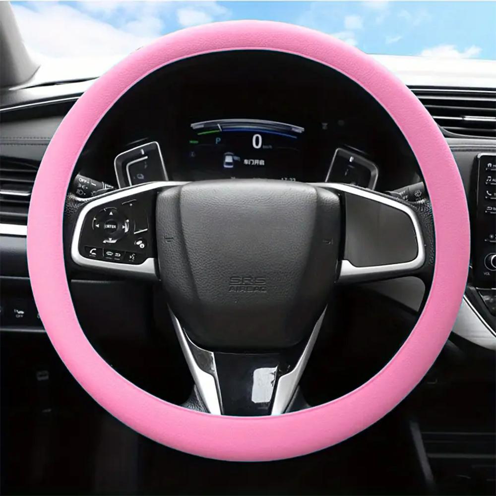 1 Pc Ultra Thin Anti Slip Car Steering Wheel Protective Cover, Silicone Steering Wheel Protective Cover