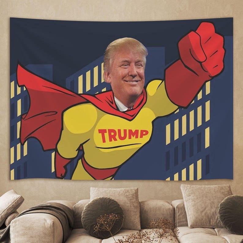 Donald Trump tapestry 75x100 чёрный