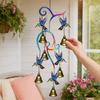 Hummingbird Wind Chimes, Lifelike Hummingbird Metal Wind Bell, Crisp Sound Garden Hanging Pendants for Garden Balcony Porch Decor