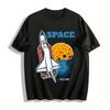 Vintage Space Research Space Shuttle Graphic Casual T-Shirt Pure Cotton T-shirt