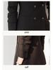 Women's Black Suit Set: Spring-Autumn Formal Workwear for Professional Occasions.