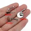 20pcs/10pcs Stainless Steel French Earrings Base Lever Back Ear Wire Hoop Open Loop Earring Hooks for Jewelry Making DIY