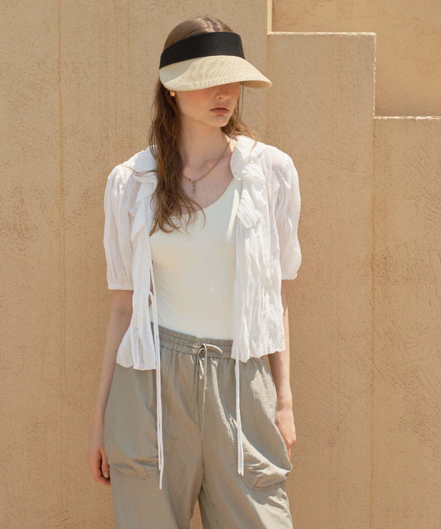 Monday Flow Summer Ribbon Open Top_White White/S