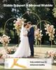 Arch Backdrop Stand, Set of 3, 2.2/2/1.8 m , Stable Structure, Easy Assembly, Gold Metal Arch Backdrop Stand for Wedding, Birthday Party, Graduation,