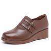 Mode GKTINOO 2025 Keilabsätze Damenschuh Frühling Herbst Slipper High Heels Runde Zehen Echtleder Lässige Damen Plateau Schuhe Frau