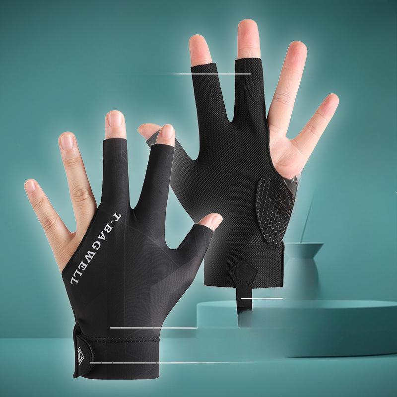 Billiard Gloves Three Finger Leak New Billiard Gloves Special Competition Snooker Lightweight Breathable High Elastic Non Slip Touch Screen