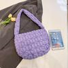 Pleated Cloud Bag Women's New Large-capacity Single-shoulder Cross-slung Woven Bubble Cotton Tote