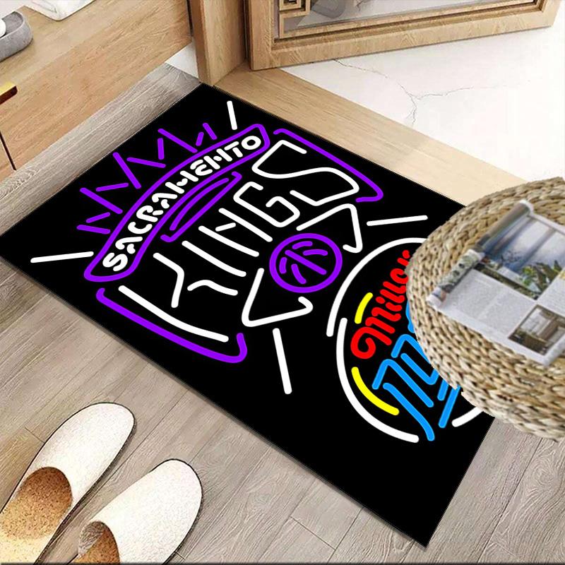 Sacramento Basketball Logo Carpet, Kitchen Rugs, Yoga Mat, Non-Slip Mats, Rug for Bathroom, Living Room bedroom, Camping Rugs Christmas Gift