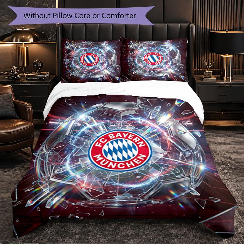 Set Biancheria da Letto Bayern Monaco Modello 3 Pezzi Morbida Copripiumino in Microfibra con Federe per Camera da Letto