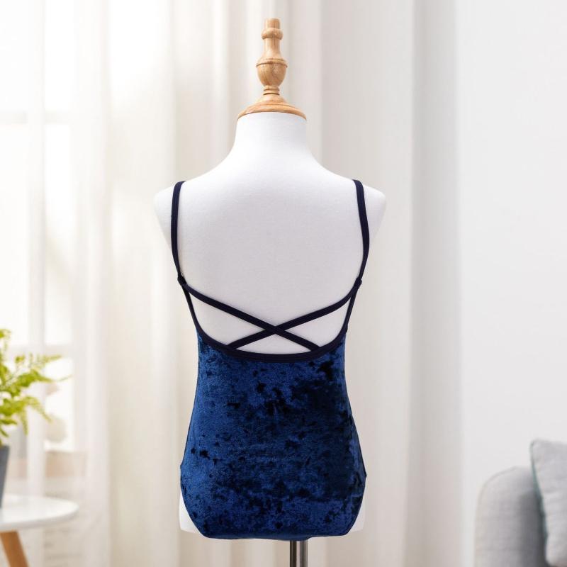 Children Dance Clothes Summer Sling Ballet Leotards for Girls Gymnastics Romper Kids Clothes Velvet Ballet Jumpsuits Dance Wear