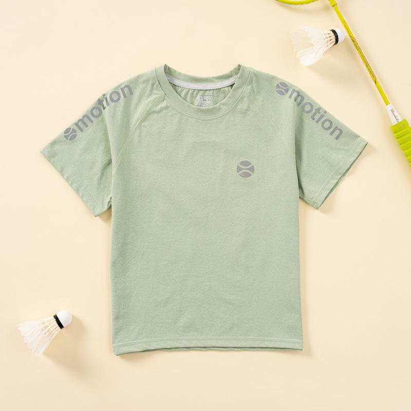 Kids  Quick-Dry Short-Sleeve T-Shirt - Breathable, Loose-Fit Summer Top for Girls and Boys 110cm