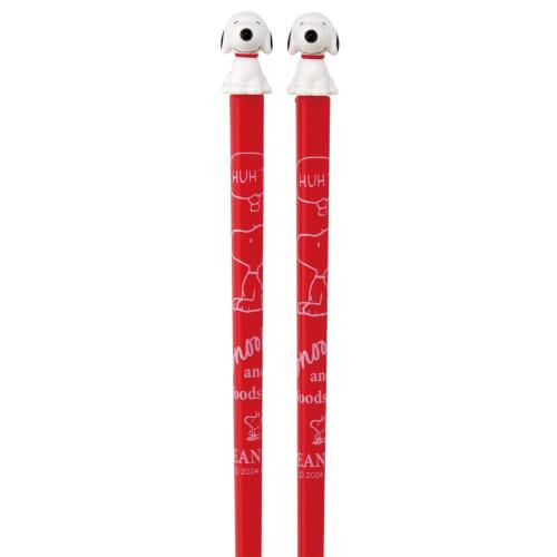 Skater Acrylic Chopsticks, 21cm, with Snoopy Mascot, AAD45-A