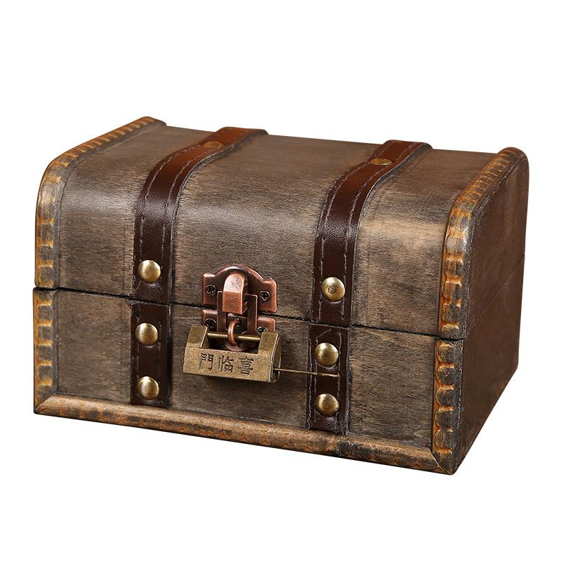 Vintage Wooden Jewelry Box For Necklaces Earrings And Accessories Personalized Storage Gift Box Decorative Packaging Box